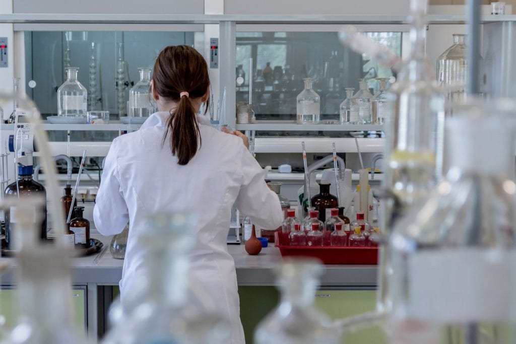 Photograph of researcher in a laboratory