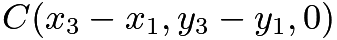 $C(x_3-x_1, y_3-y_1, 0)$