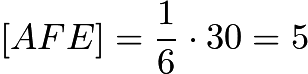 $[AFE] = \frac{1}{6} \cdot 30 = 5$