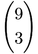 $\dbinom{9}{3}$