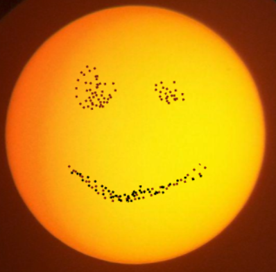 Artistic rendering of sunspots by Bryn Bishop