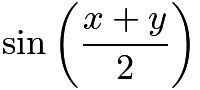 $\sin\left(\frac{x+y}{2}\right)$