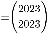 $\pm\binom{2023}{2023}$