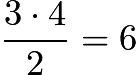 $\frac{3\cdot 4}{2}=6$