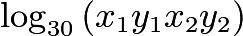 $\log_{30}\left(x_1y_1x_2y_2\right)$