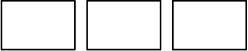 [asy] import olympiad; pair A=origin, B=(3,0), C=(3,2), D=(0,2); path p=A--B--C--D--cycle; draw(p); draw(shift(3.5,0)*p); draw(shift(7,0)*p); [/asy]