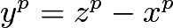 $y^p=z^p-x^p$