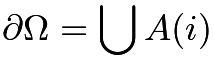 $\partial \Omega=\bigcup A(i)$