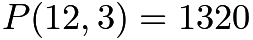 $P(12,3) = 1320$