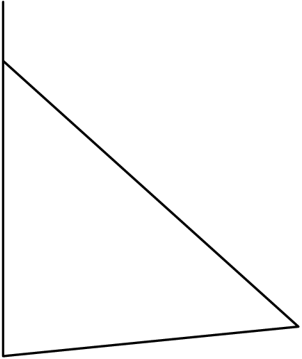 [asy]draw((0,60)--(0,0)--(50,5)--(0,50));[/asy]